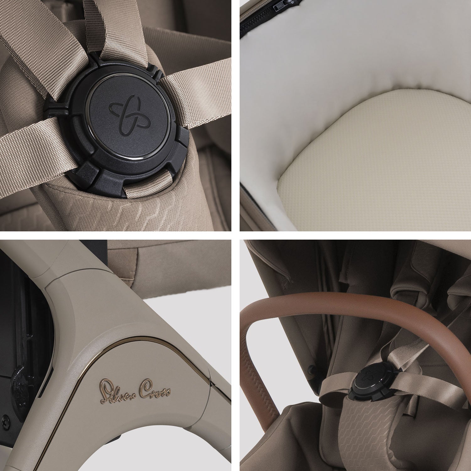 Silver Cross Cove 2 Ultimate Maxi-Cosi Pebble 360 Pro2 Car Seat Bundle - Champagne