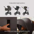 Silver Cross Cove 2 Ultimate 360 Family Car Seat Bundle - Chocolate