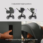 Silver Cross Cove 2 Ultimate 360 Family Car Seat Bundle - Pewter