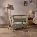 Tutti Bambini CoZee Sense Bedside Crib - Drifted Oak / Eucalyptus