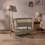 Tutti Bambini CoZee Sense Bedside Crib - Drifted Oak / Eucalyptus