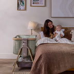 Tutti Bambini CoZee Sense Bedside Crib - Drifted Oak / Eucalyptus