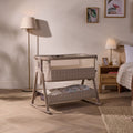 Tutti Bambini CoZee Sense Bedside Crib - Soft Walnut / Cocoa