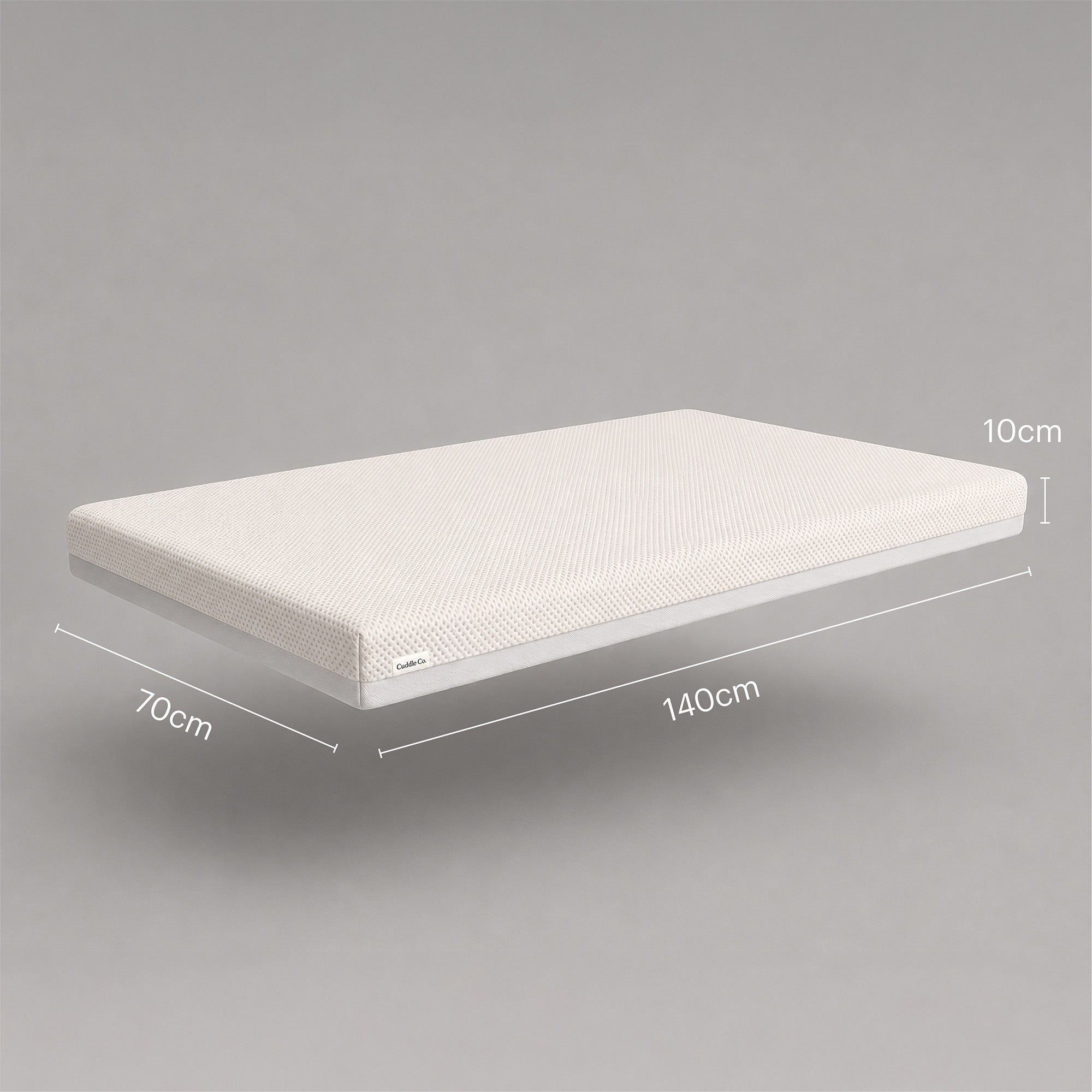 CuddleCo Signature Hypo-Allergenic Bamboo Pocket Sprung Cot Bed Mattress 140 x 70cm