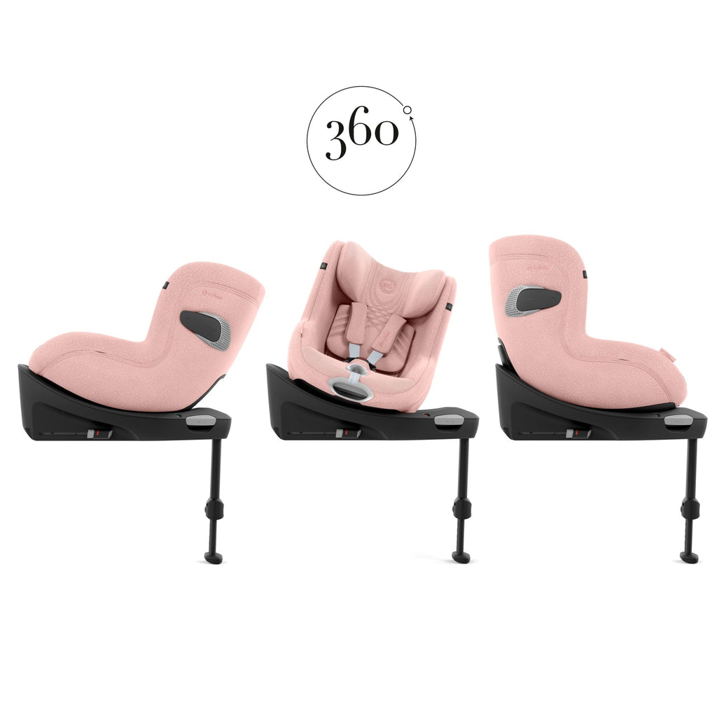Cybex Sirona Ti i-Size 360° Car Seat with ISOFIX Base - Peach Pink
