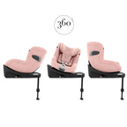 Cybex Sirona Ti i-Size 360° Car Seat with ISOFIX Base - Peach Pink