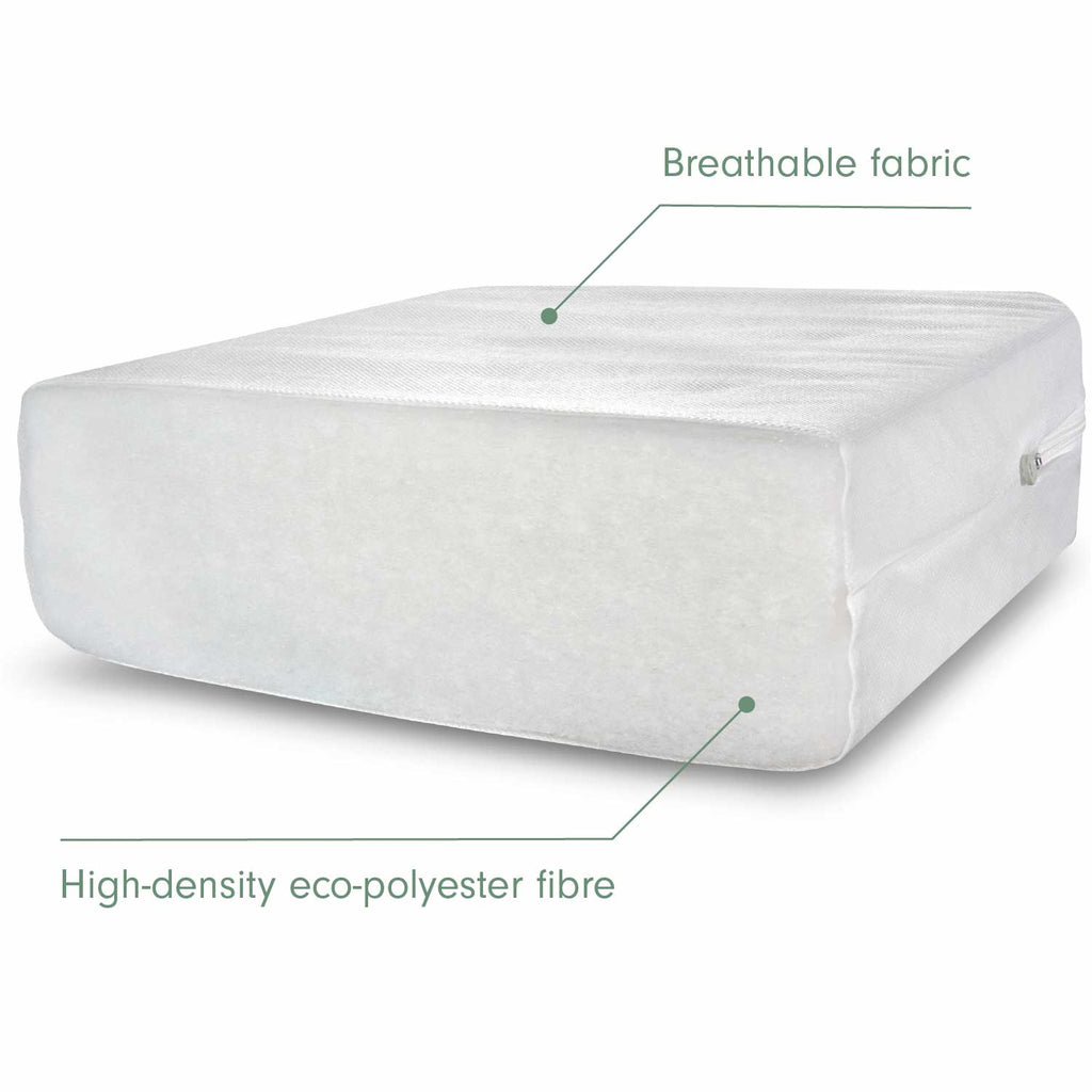 Tutti Bambini Deluxe Eco Fibre Cot Bed Mattress (70 x 140 cm) - White