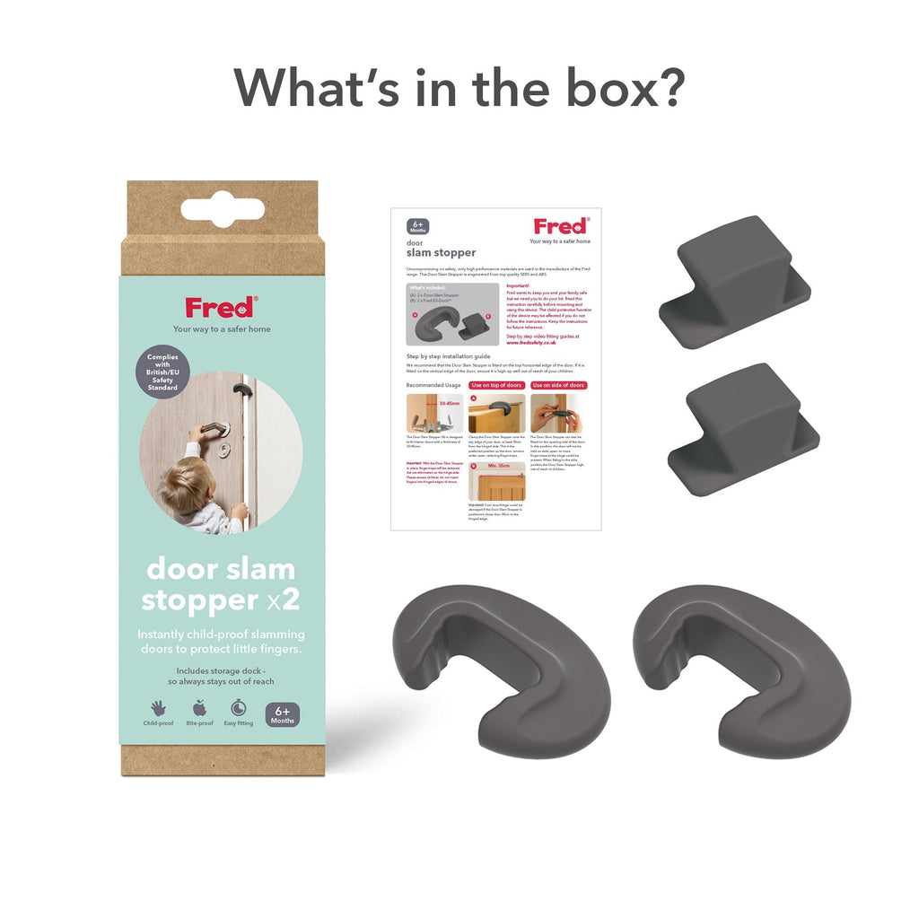 Fred Safety Door Slam Stopper (x2) - Dark Grey