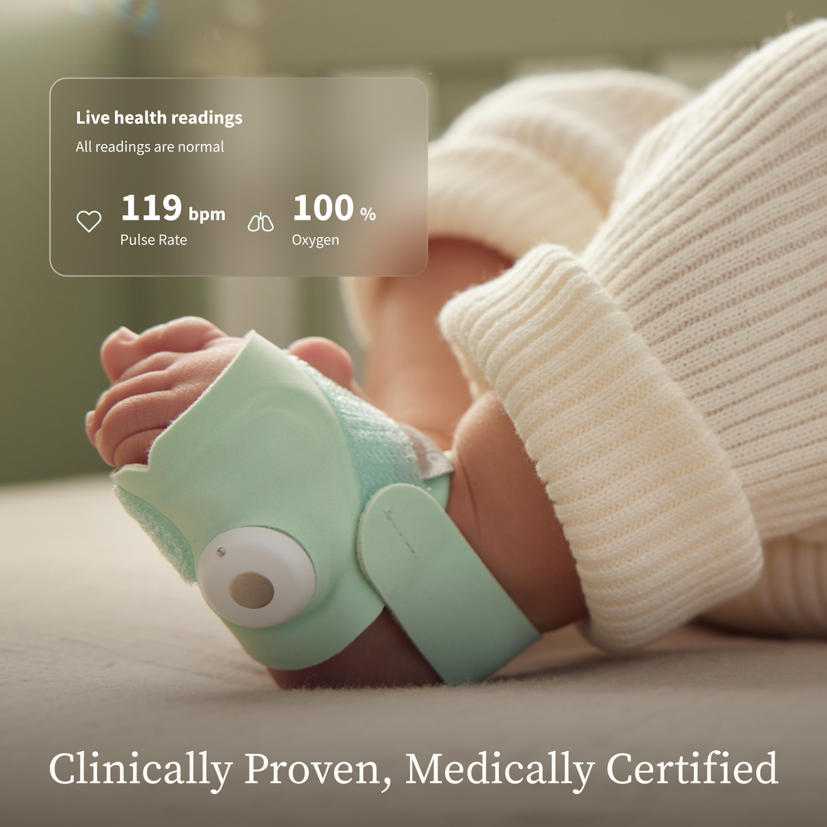 NEW Owlet Dream Duo™- Mint (Sock + Sight)
