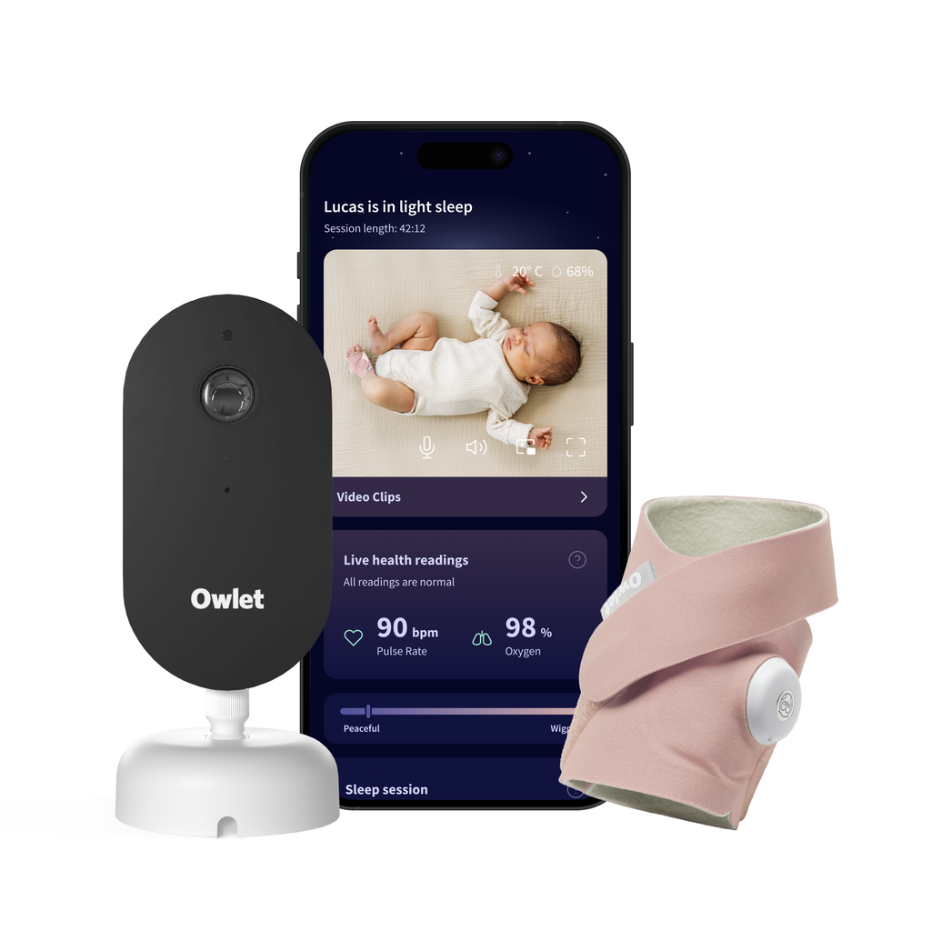 NEW Owlet Dream Duo™- Dusty Rose (Sock + Sight)
