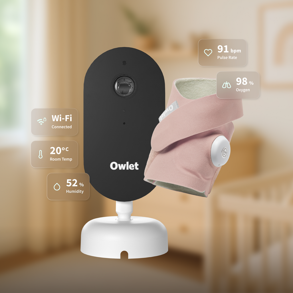 NEW Owlet Dream Duo™- Dusty Rose (Sock + Sight)