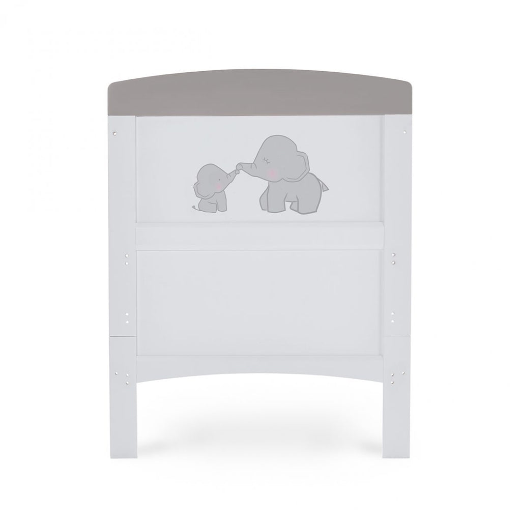 Obaby Grace Inspire Cot Bed - Me & Mini Me Elephants - Grey