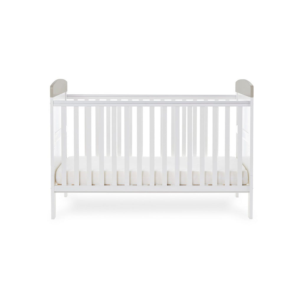 Obaby Grace Inspire Cot Bed - Me & Mini Me Elephants - Grey