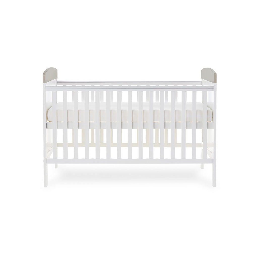 Obaby Grace Inspire Cot Bed - Me & Mini Me Elephants - Grey