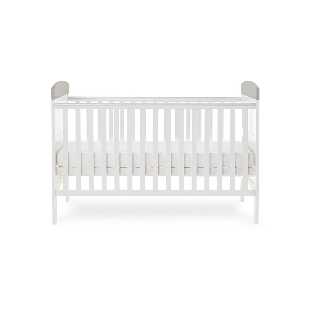 Obaby Grace Inspire Cot Bed - Me & Mini Me Elephants - Grey