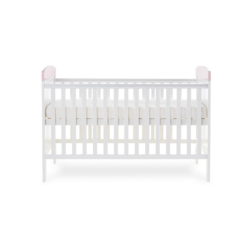 Obaby Grace Inspire Cot Bed - Me & Mini Me Elephants - Pink