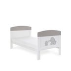 Obaby Grace Inspire Cot Bed & Fibre Mattress -  Me & Mini Me Elephants - Grey