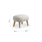 CuddleCo Etta Footstool -  Bouclé Mushroom