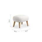 CuddleCo Etta Footstool - Bouclé Off White