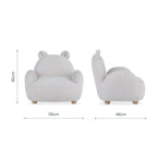 CuddleCo Etta Bear Kids Chair - Bouclé Mushroom