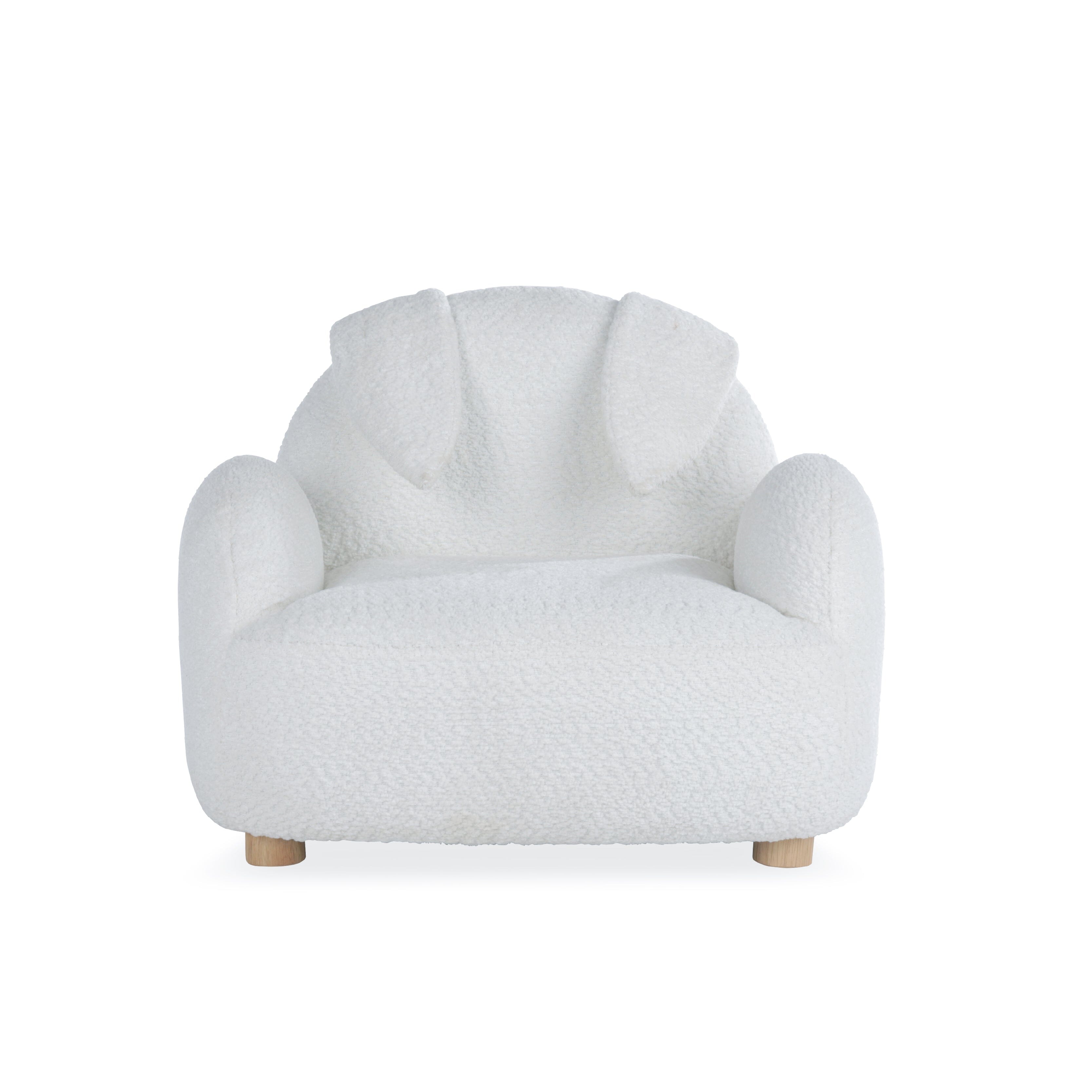 CuddleCo Etta Bunny Kids Chair - Bouclé Off White