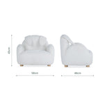 CuddleCo Etta Bunny Kids Chair - Bouclé Off White