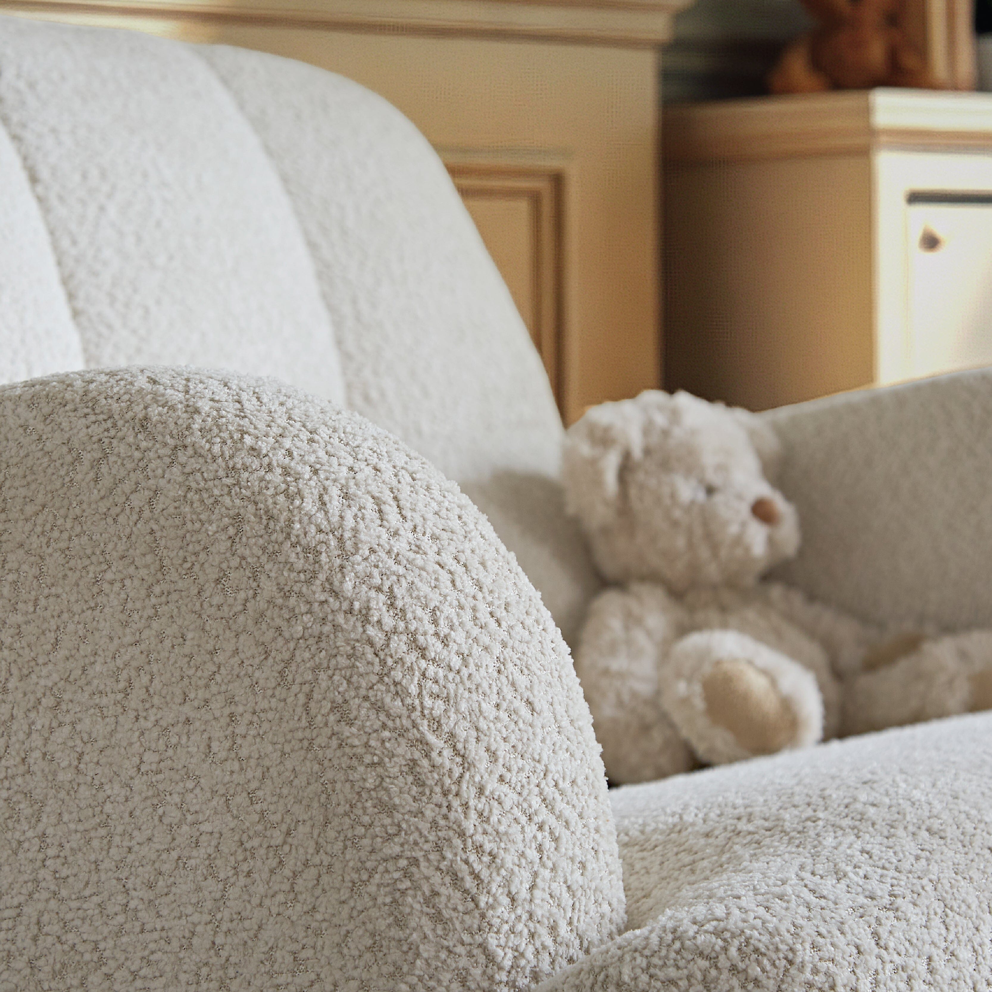 CuddleCo Etta Cuddle Nursing Chair & Footstool - Bouclé Off White