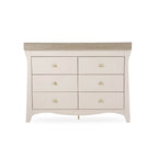 CuddleCo Clara Wide 6 Drawer Dresser & Changer - Cashmere & Ash