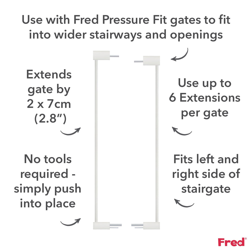 Fred Safety Pressure Gate Extension Kit - Pure White