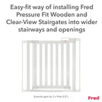 Fred Safety Pressure Gate Extension Kit - Pure White