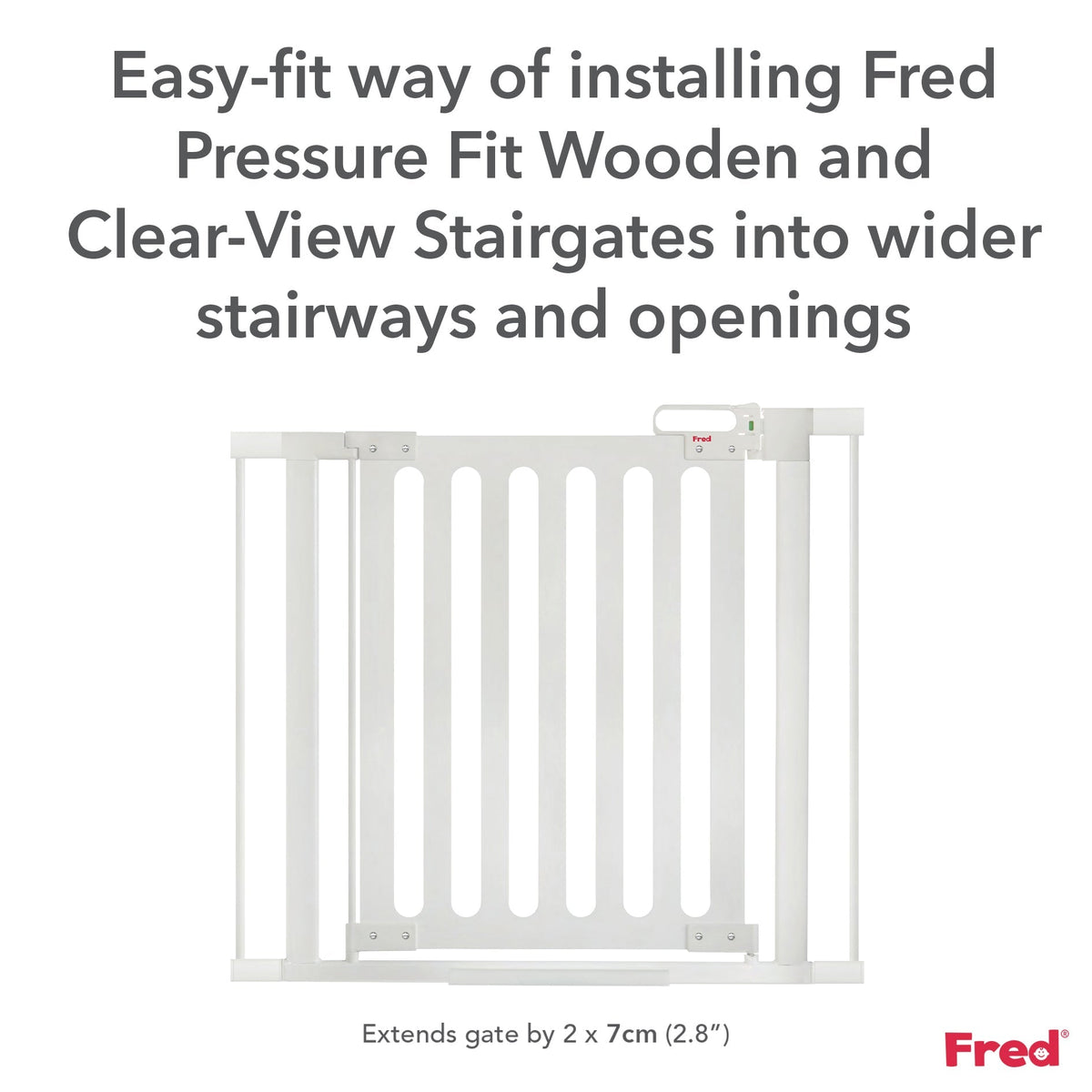Fred Safety Pressure Gate Extension Kit - Pure White