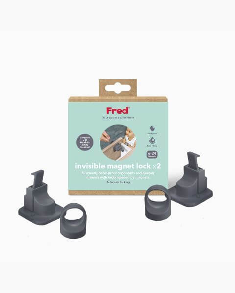 Fred Safety Invisible Magnet Lock (x2) - Dark Grey