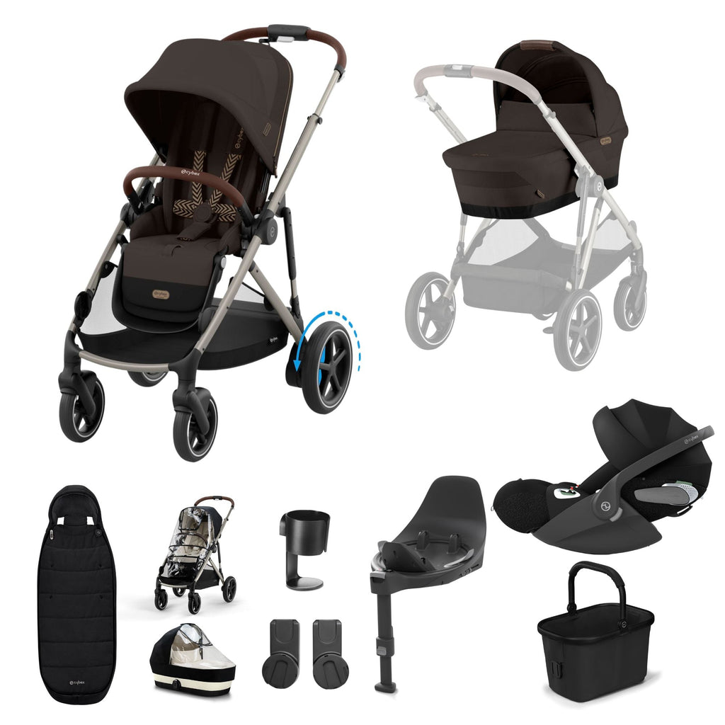 Cybex e-Gazelle S Cloud T Plus Bundle - Chocolate Brown