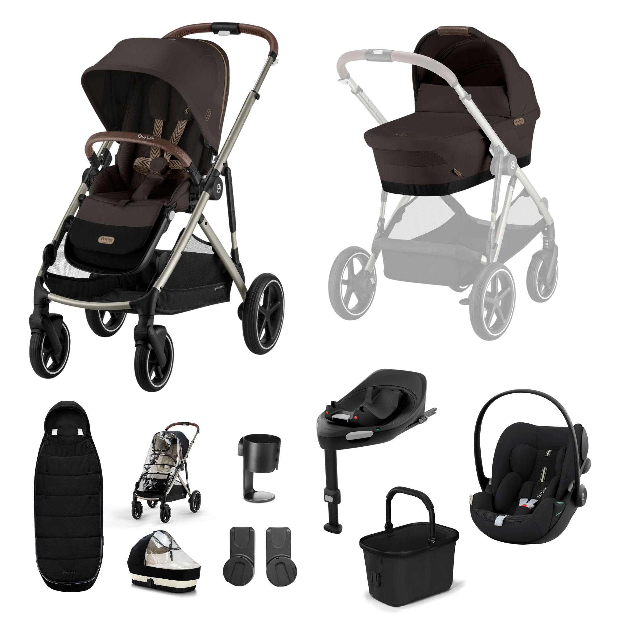 Cybex Gazelle S Cloud G Plus Bundle - Chocolate Brown