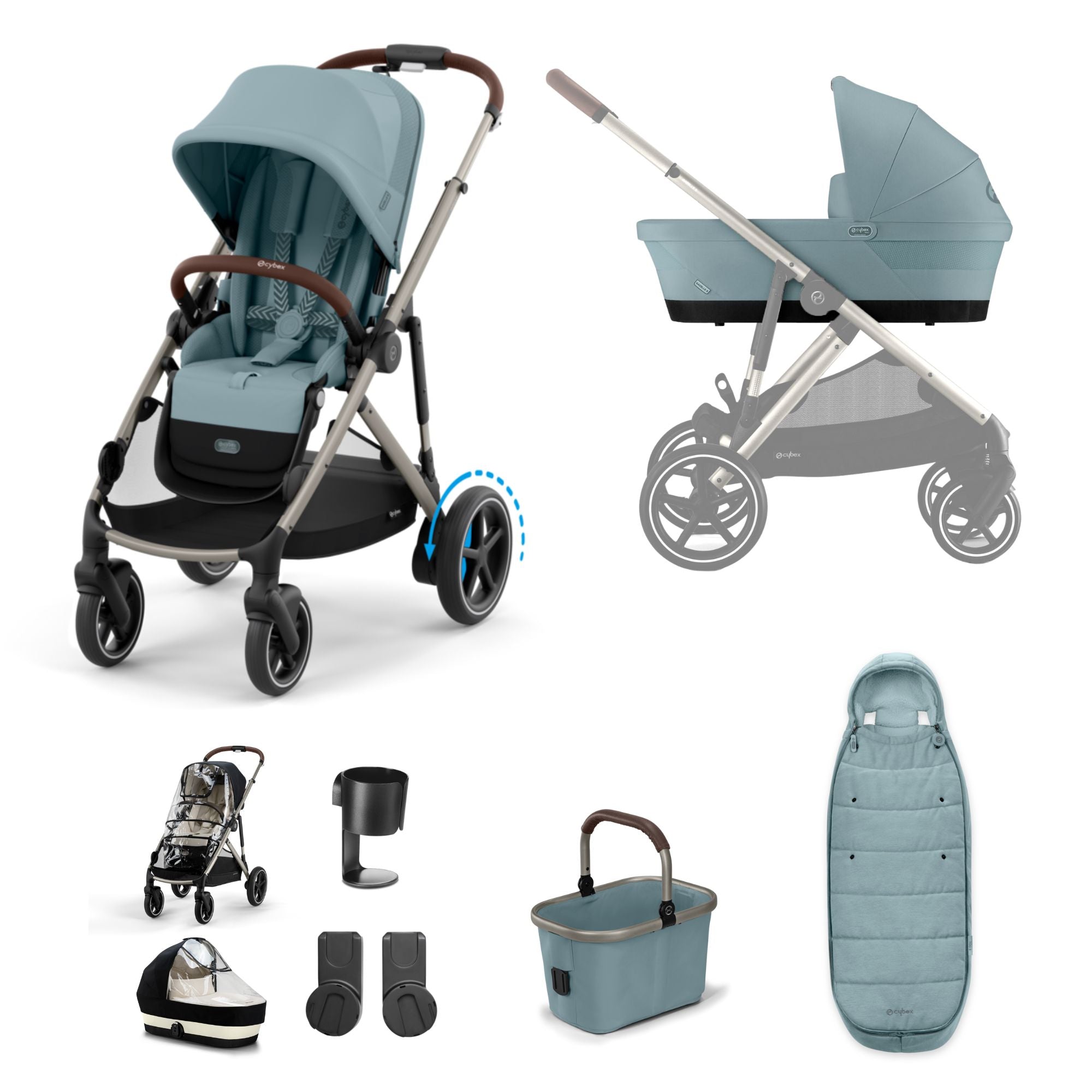 Cybex e-Gazelle S Essential Bundle - Stormy Blue