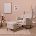 Tutti Bambini Harper Wingback Rocking Chair & Footstool - Mushroom