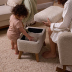 Tutti Bambini Harper Wingback Rocking Chair & Footstool - Mushroom