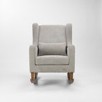 Tutti Bambini Harper Wingback Rocking Chair & Footstool - Grey