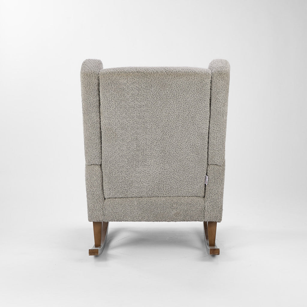 Tutti Bambini Harper Wingback Rocking Chair & Footstool - Grey