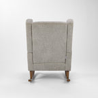 Tutti Bambini Harper Wingback Rocking Chair & Footstool - Grey