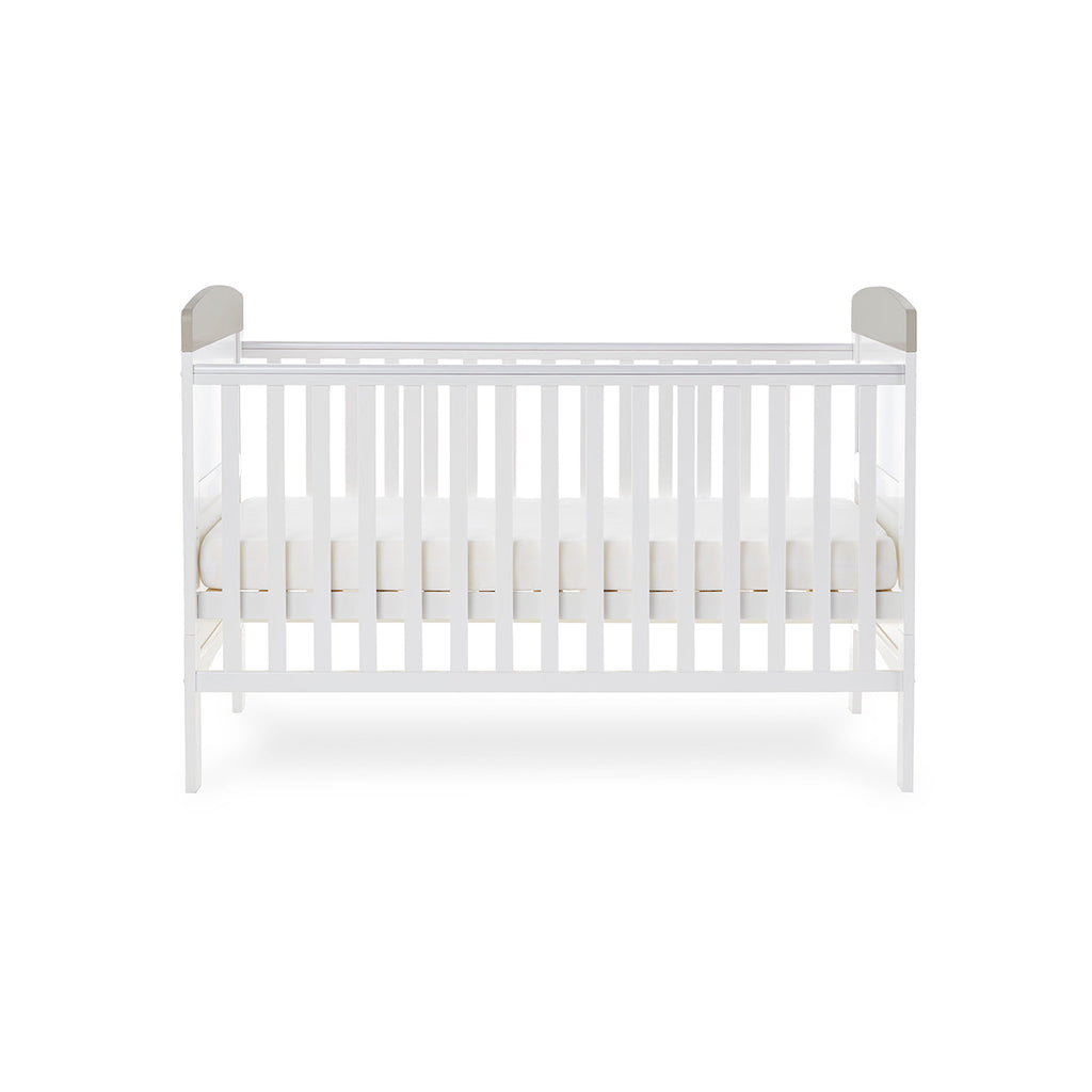 Obaby Grace Inspire Cot Bed & Underdrawer - Hello World Koala - Grey