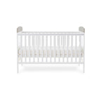 Obaby Grace Inspire Cot Bed & Fibre Mattress - Hello World Koala - Grey