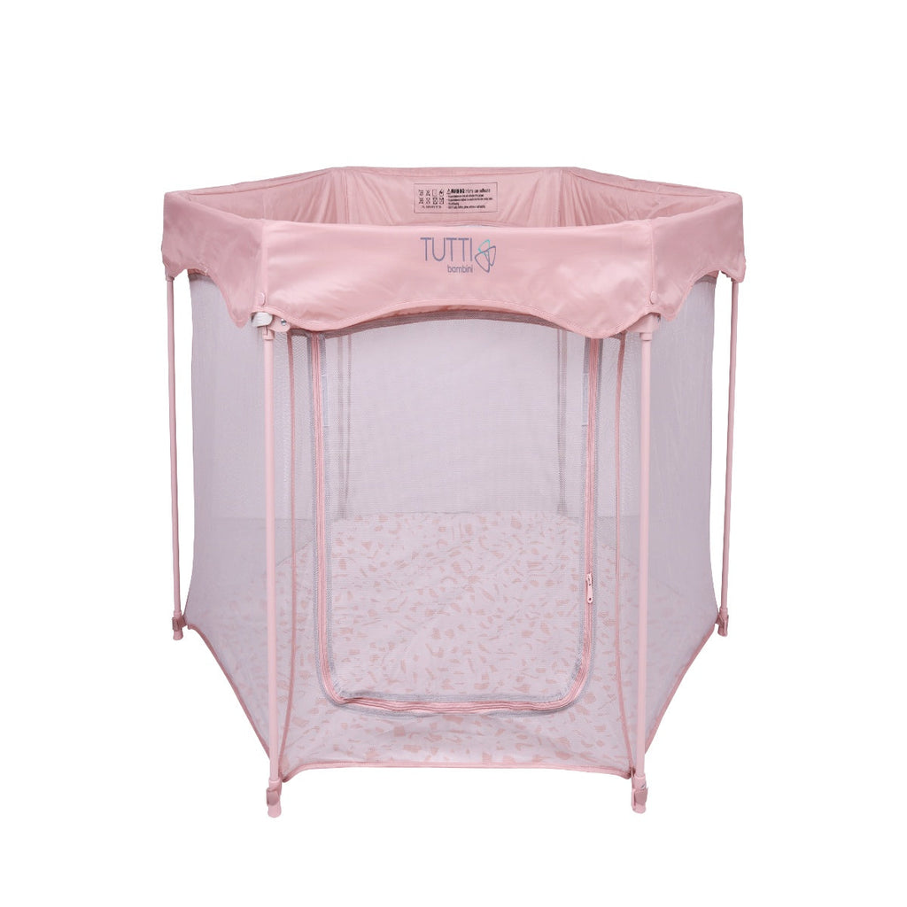 Tutti Bambini Hexa Playpen – Gumdrop / Terrazzo - Pink