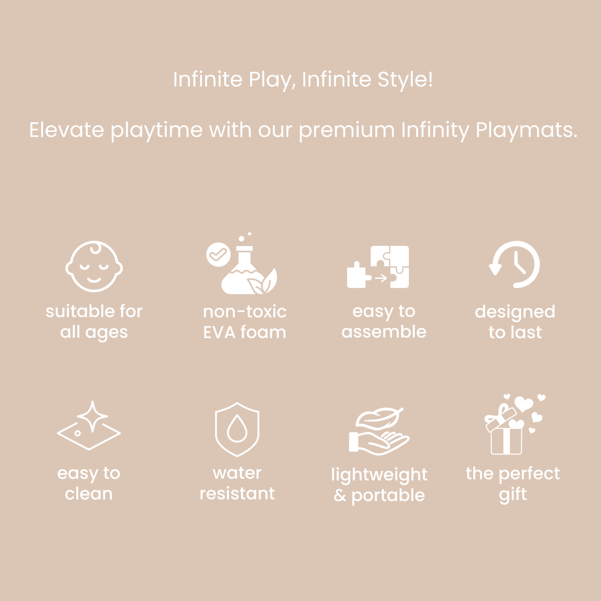 Tutti Bambini Infinity Baby Playmat - Oddity Blush