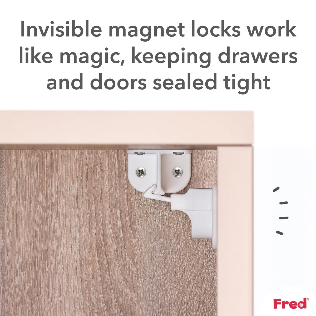 Fred Safety Invisible Magnet Lock (x2) - Dark Grey