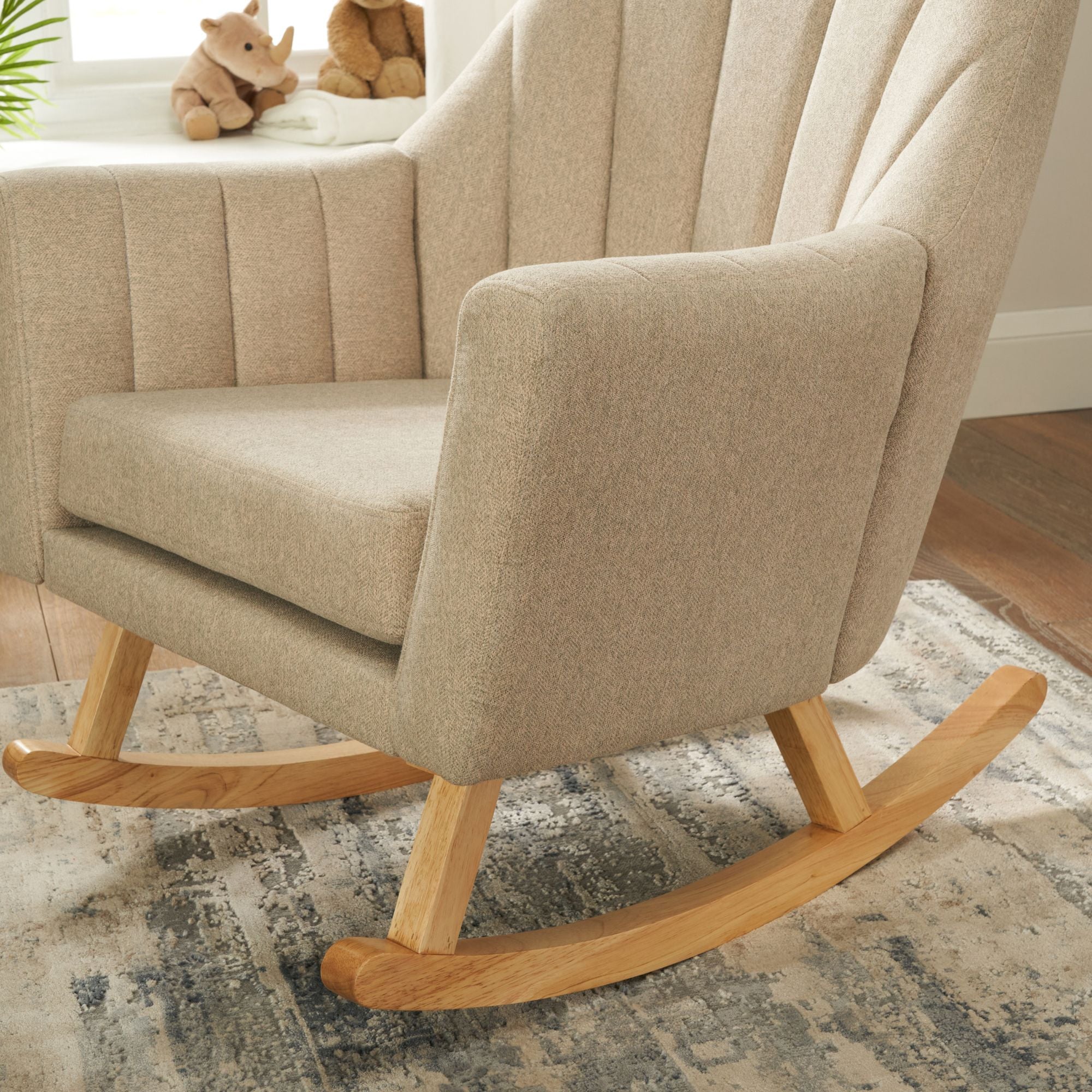 Tutti Bambini Jonah Rocking Chair & Foot Stool - Stone