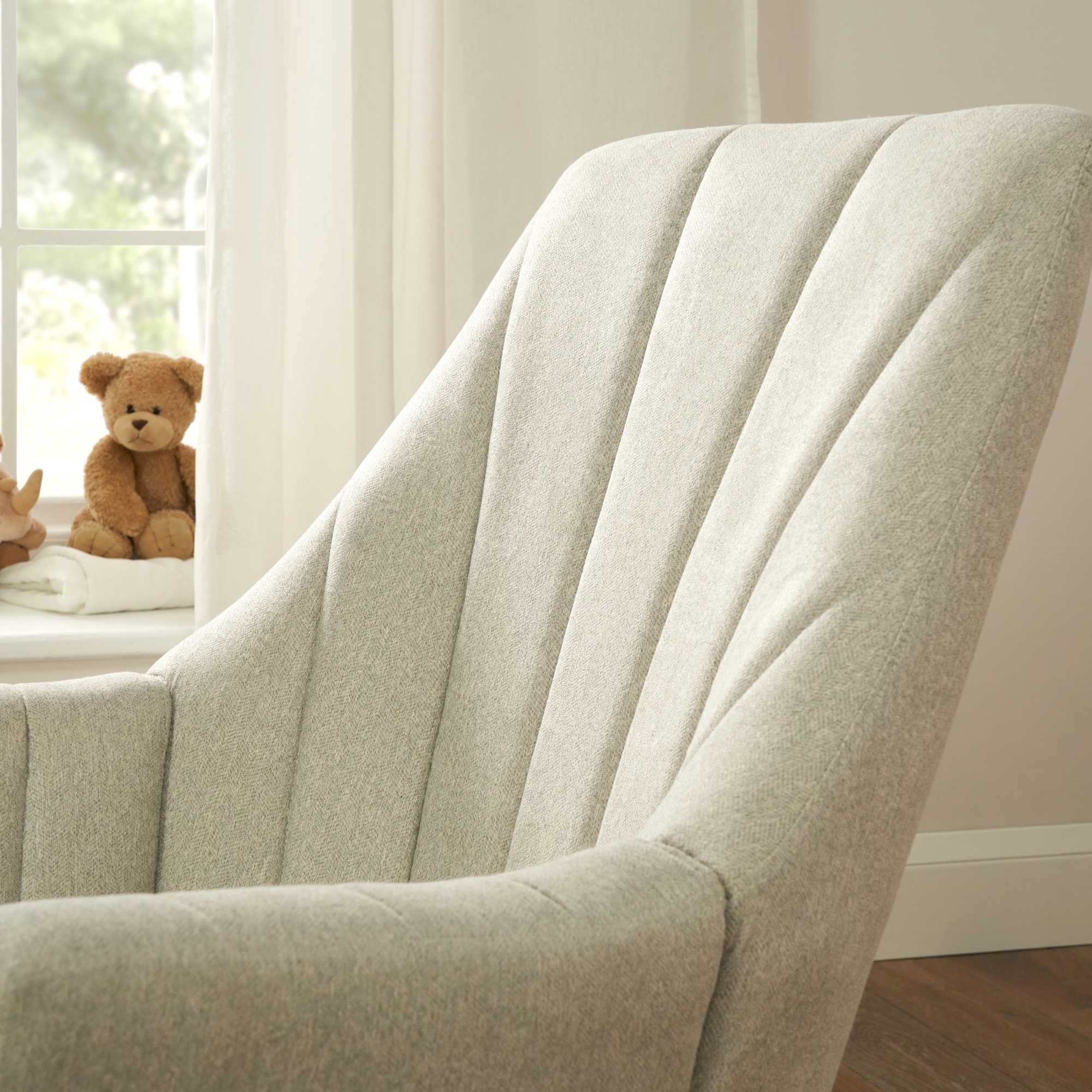 Tutti Bambini Jonah Rocking Chair & Foot Stool - Pebble