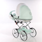 Junama Handcraft Glitter Mint Doll's Pram