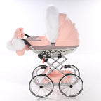 Junama Handcraft Glitter Pink Doll's Pram