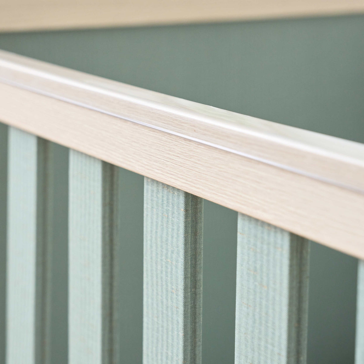 Tutti Bambini Kuba Cot Bed - Pickled Oak / Sage Weave